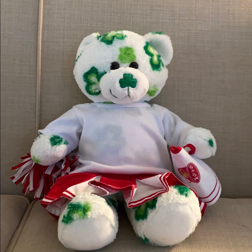 St. Patty’s Build-A-Bear in Cheerleader’s Outfit